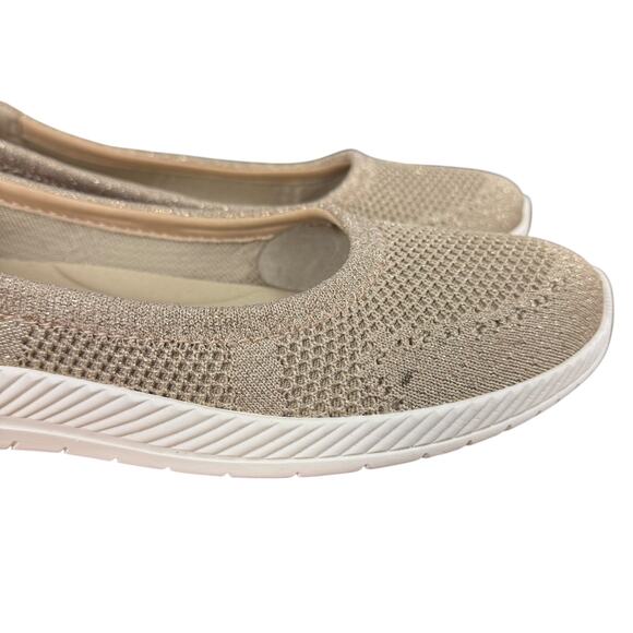 Easy Spirit Glitz 2 Gold Mesh Knit Slip On Sneakers Loafers Comfort Shoes 11 N - Picture 13 of 16